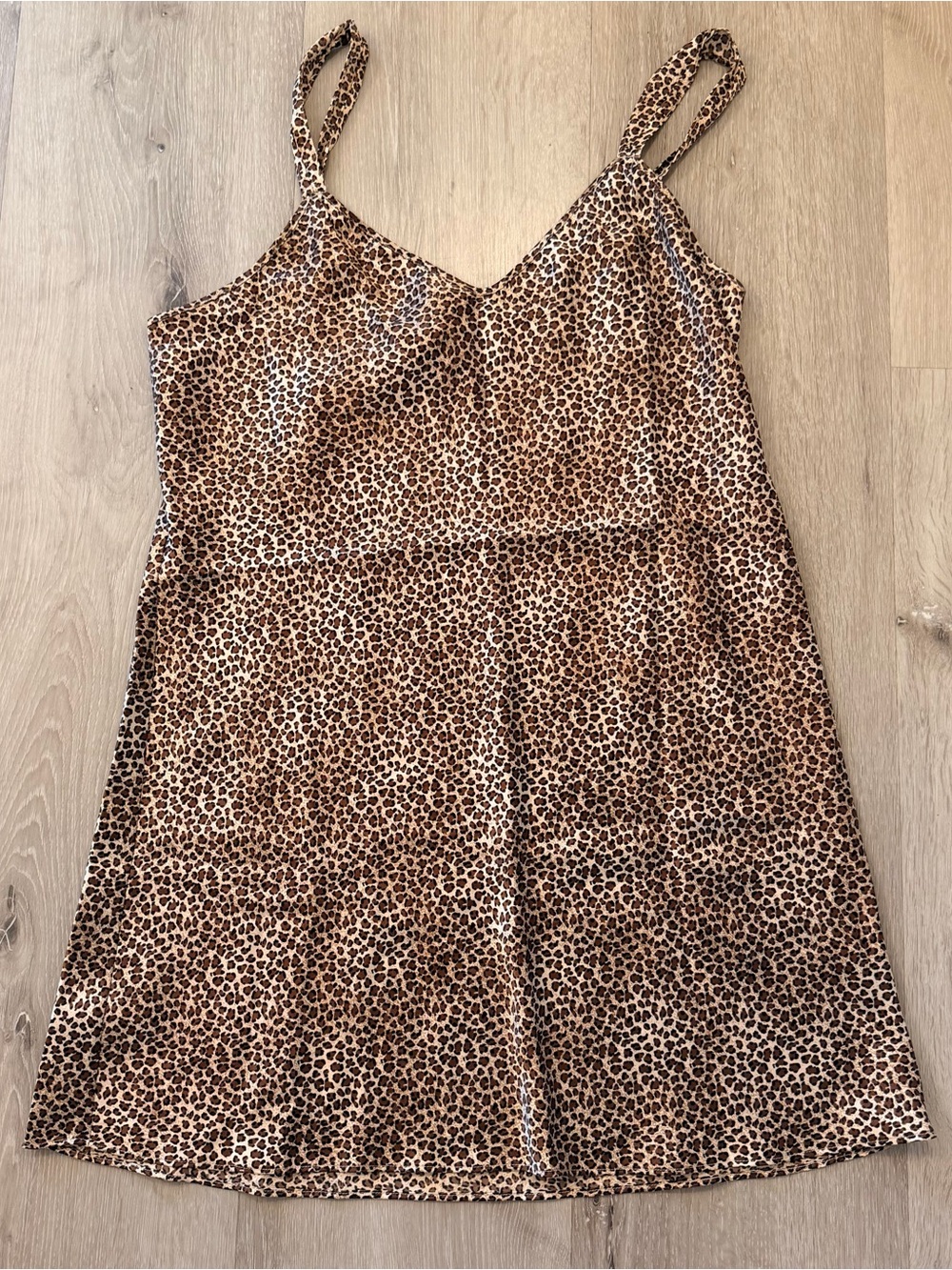 Leopard Print Slip Dress - Brown & Black vintage Inner Most Large